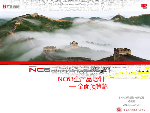 NC全产品培训全面预算PPT课件