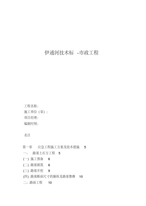 伊通河技术标-市政工程