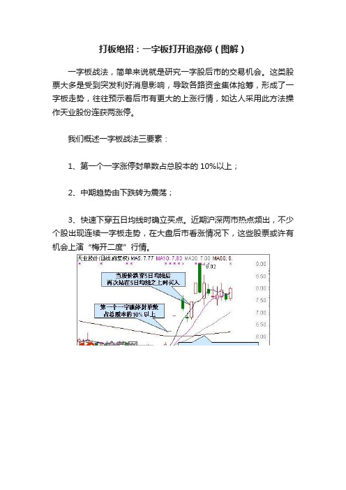 打板绝招：一字板打开追涨停（图解）