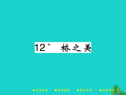 八年级语文上册 第三单元 12《桥之美》课件 (新版)新人教版1 (2)