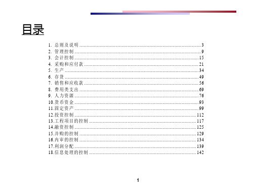 XX投资股份有限公司内部控制制度流程图终PPT参考课件