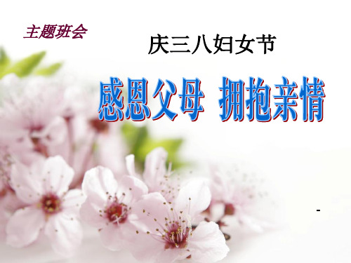三八妇女节感恩母亲主题班会