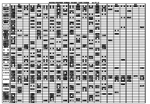 西交大二院值班表