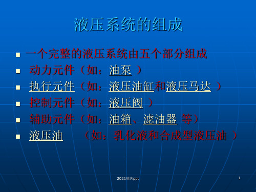 最全液压系统学习资料图解版ppt课件