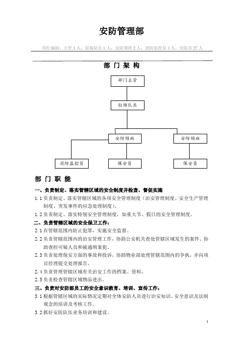 安防部部门职责