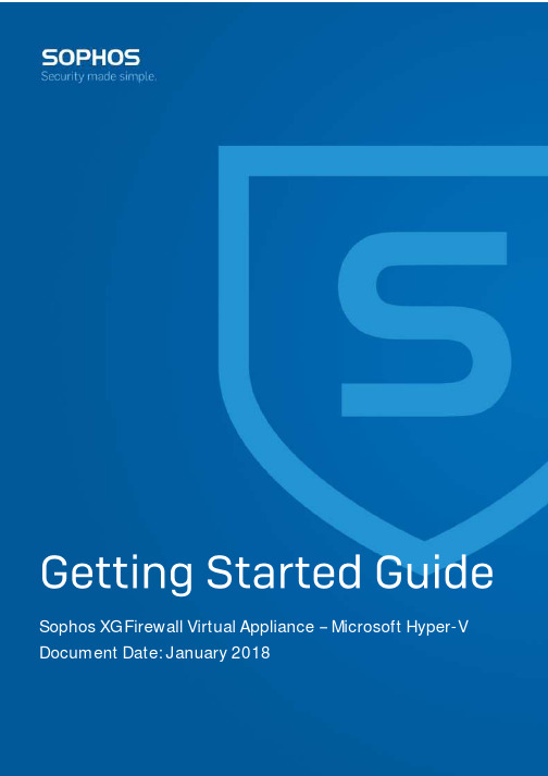 Sophos XG Firewall虚拟应用程序Microsoft Hyper-V指南说明书
