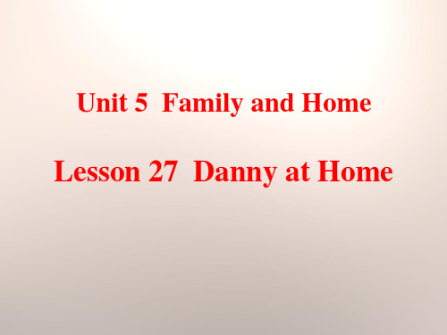 《Danny at Home》Family and Home 教学ppt课件(优选)