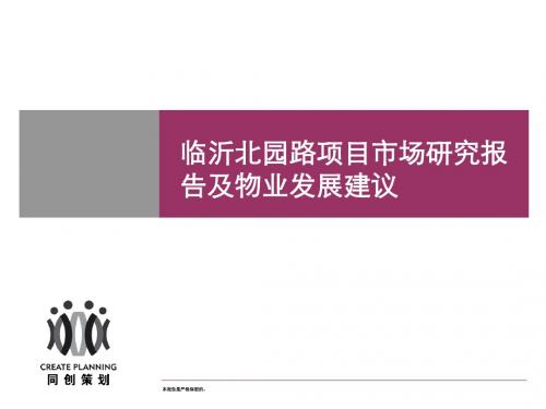 2010山东临沂北园路商住项目市场报告及发展建议190P