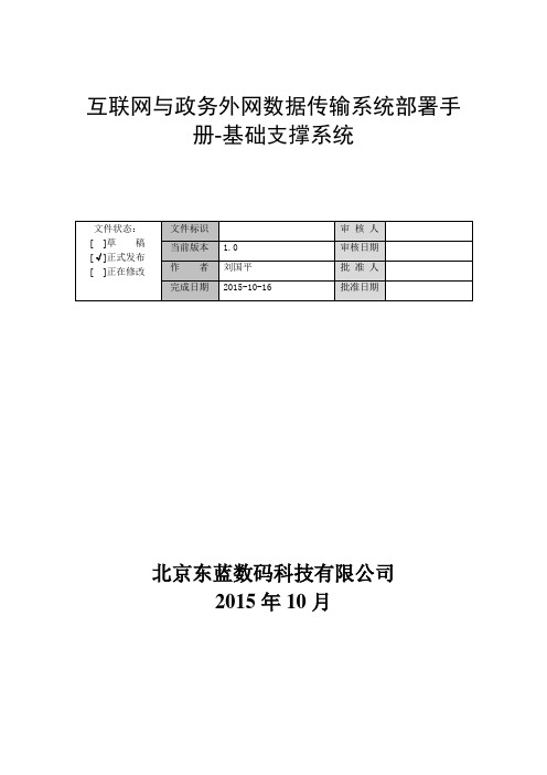 互联网与政务外网数据传输系统部署手册--基础支撑软件讲解