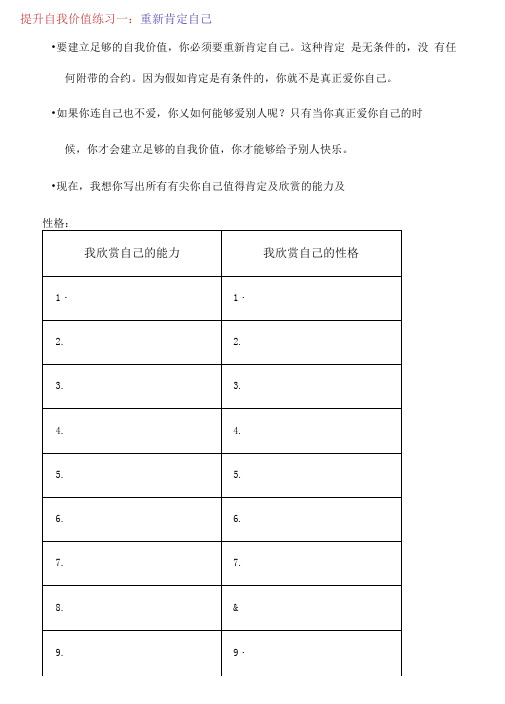 NLP提升自我价值3个练习