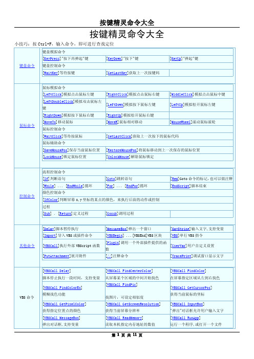 按键精灵命令大全