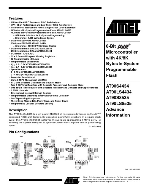 AT90LS8535-4JI资料