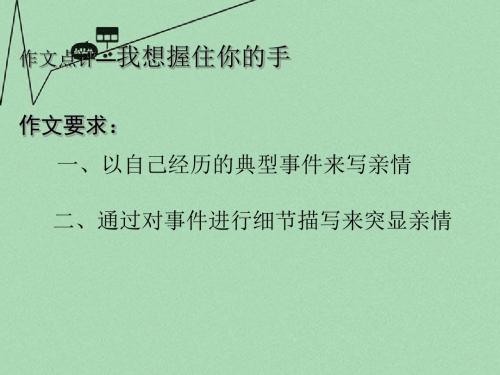 高中语文 作文点评我想握住你的手课件