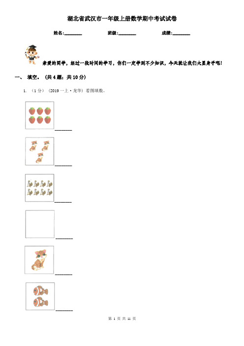 湖北省武汉市一年级上册数学期中考试试卷