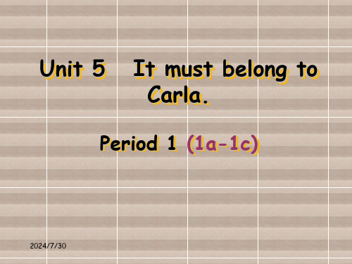 Unit8It must belong to Carla经典公开课课件