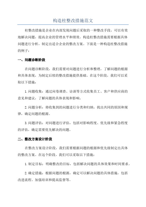 构造柱整改措施范文