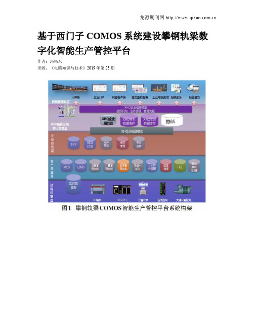 基于西门子COMOS系统建设攀钢轨梁数字化智能生产管控平台