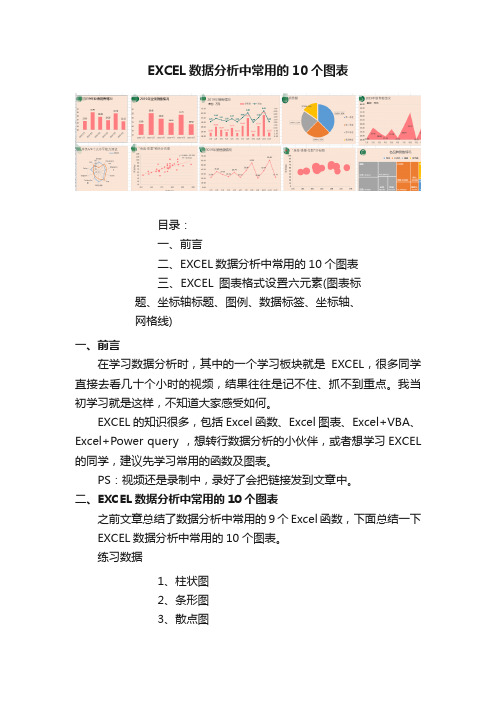 EXCEL数据分析中常用的10个图表