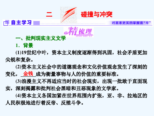 高中历史专题八19世纪以来的文学艺术二碰撞与冲突课件人民版必修