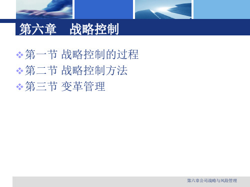 第六章公司战略与风险管理课件