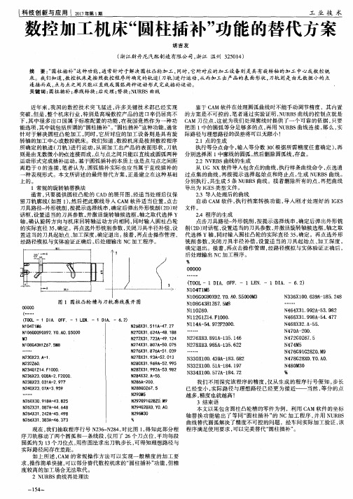 数控加工机床“圆柱插补”功能的替代方案