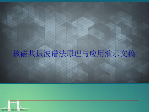 核磁共振波谱法原理与应用演示文稿