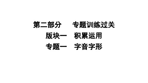 2024年中考语文一轮复习+：《字音字形》课件