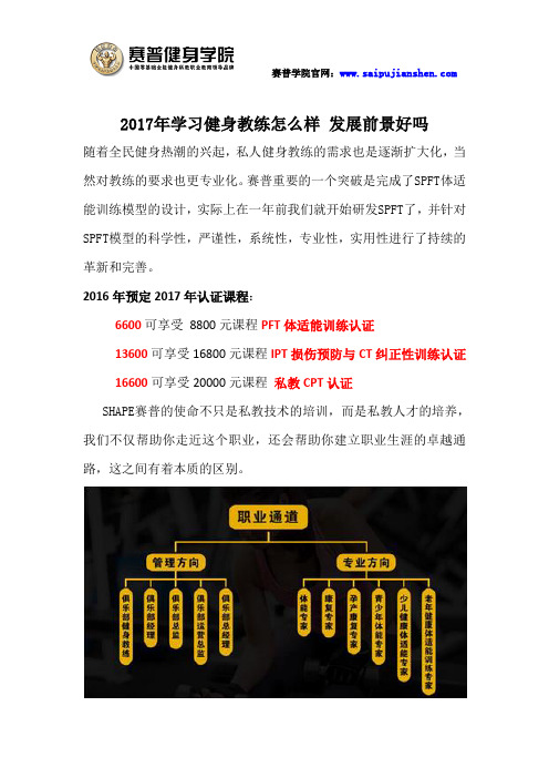 2017年学习健身教练怎么样 发展前景好吗