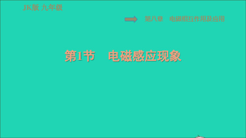 九年级物理上册第8章电磁相互作用及应用8、1电磁感应现象习题新版教科版