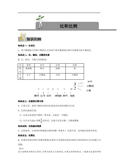 六年级下册数学专题-比和比例