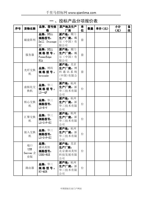 大学新一代一卡通系统采购项目招投标书范本