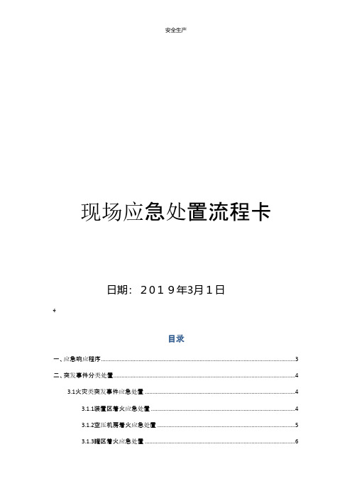 现场应急处置流程卡全套台账制度方案企业安全细则生产规范化应急预案手册等