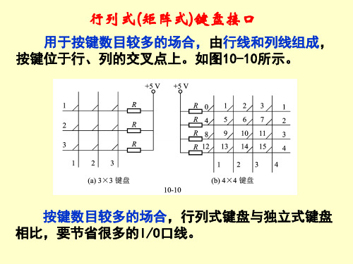 第10章行列式(矩阵式)键盘接口