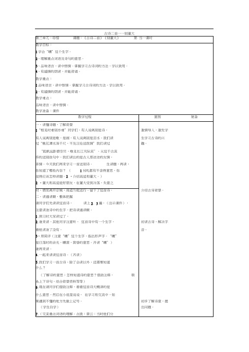 古诗二首——别董大