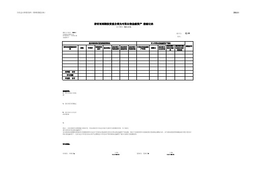 商业银行财务审计工作底稿模版-可供出售金融资产