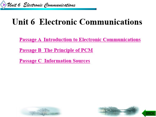 电子信息类专业英语Unit 6  Electronic Communications