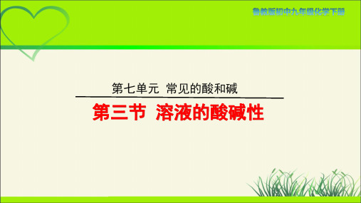 鲁教版九年级化学下册《溶液的酸碱性》示范公开课教学课件