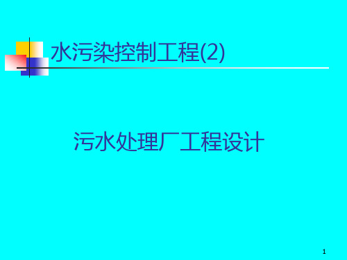 水污染控制工程设计PPT课件