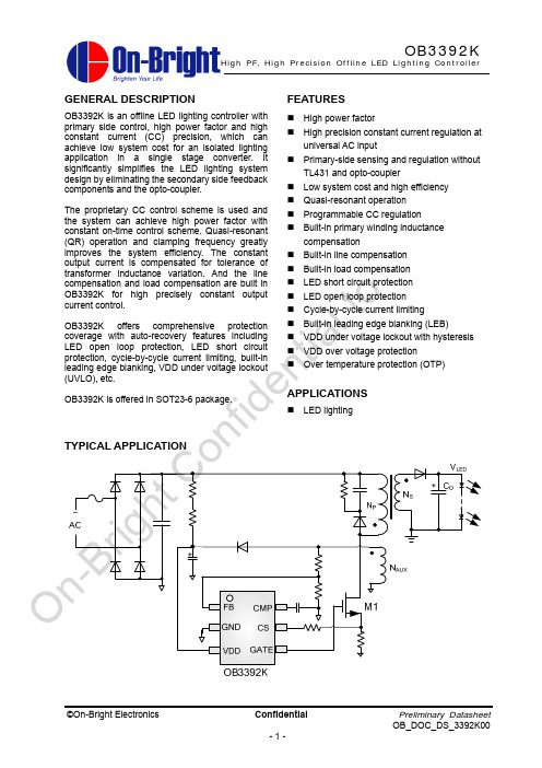 Datasheet OB3392K