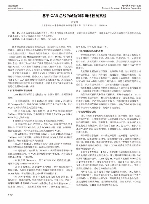 基于CAN总线的城轨列车网络控制系统