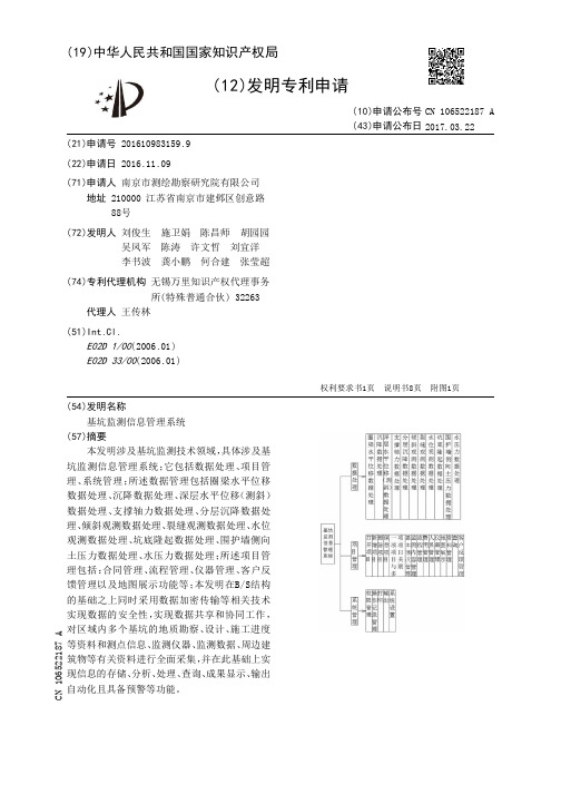 基坑监测信息管理系统[发明专利]