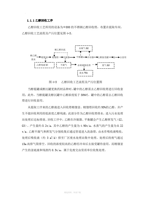 乙醇回收工序