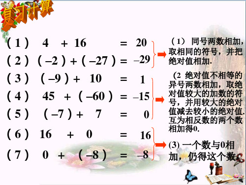 (精选)六年级数学上册2.5有理数的减法 优秀课件鲁教版五四制(1)