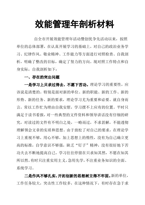 效能管理年剖析材料