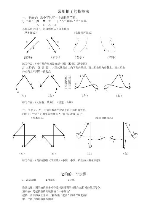 常用拍子的指挥法