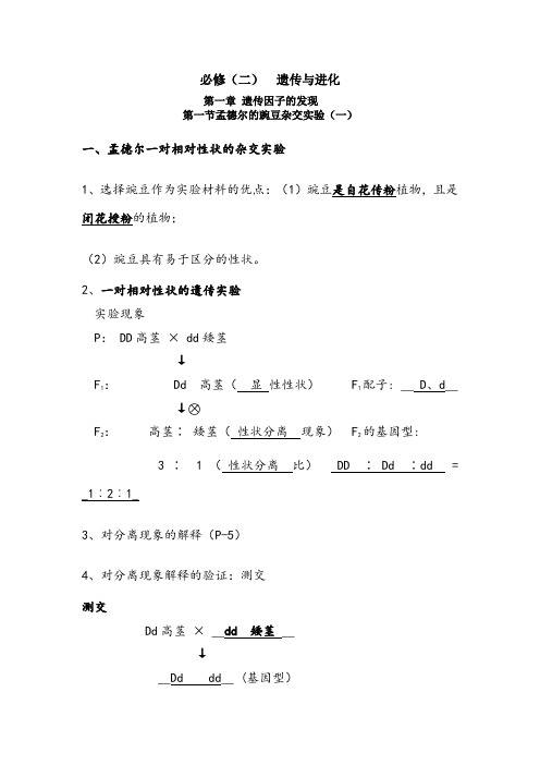 生物必修二学考知识点汇总