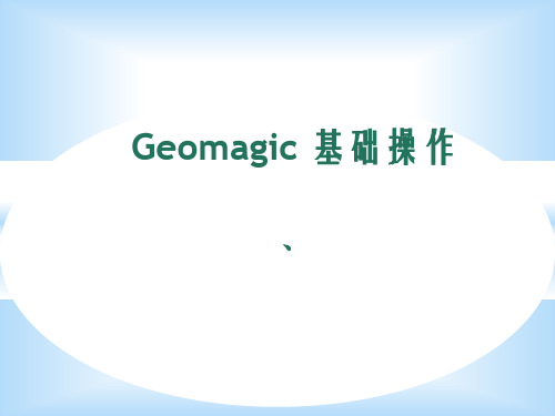 (完整版)Geomagic基础操作解析