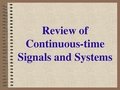 review of signal and system