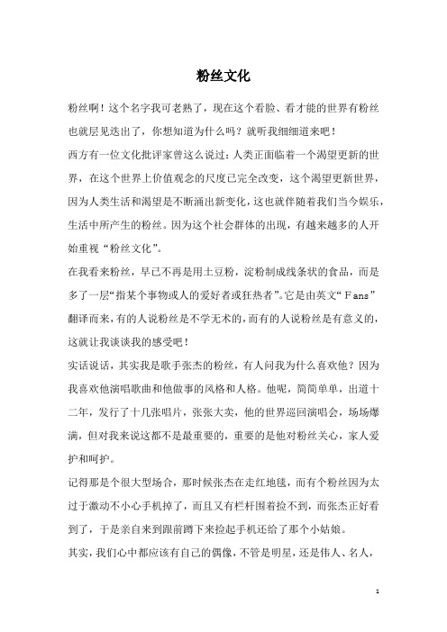 粉丝文化