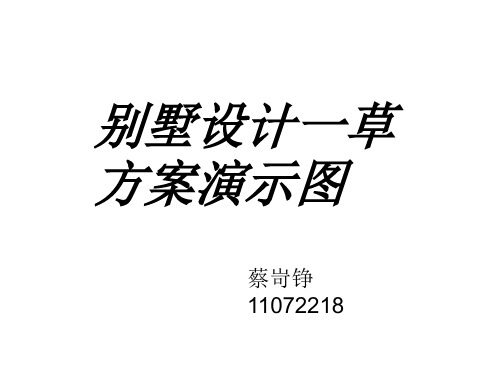 别墅设计一草演示  蔡岢铮